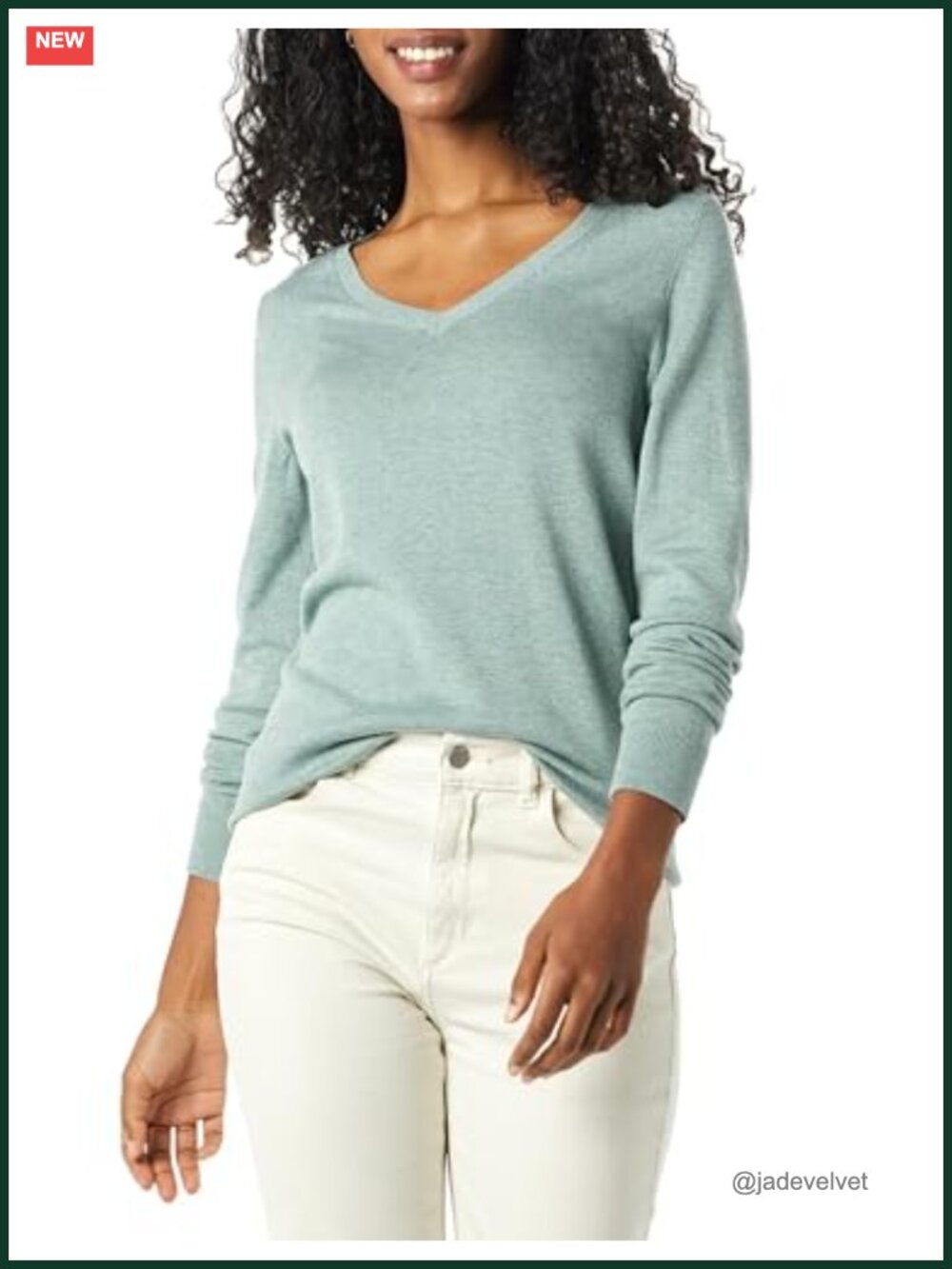 Women's Lightweight V-Neck Long Sleeve Sweater Ribbed Cozy Pullover